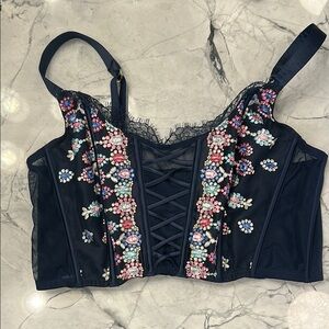 Victoria's Secret Blue Crop Top with Chic Design